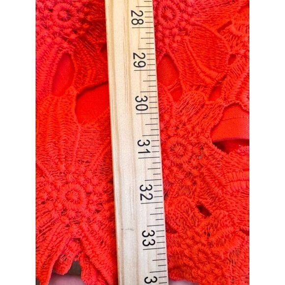 ASTR Red Lace Overlay Sleeveless Dress With Lined Interior Back Zipper Sz M EUC - Picture 9 of 11
